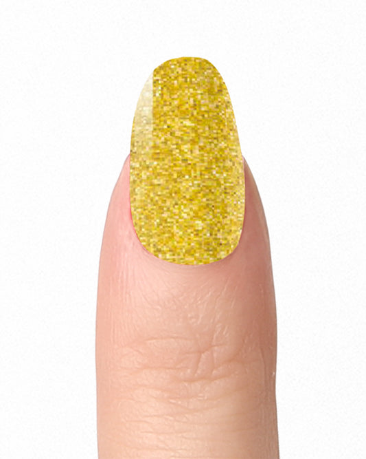 Yellow Gold Glitter - Nail Polish Wraps