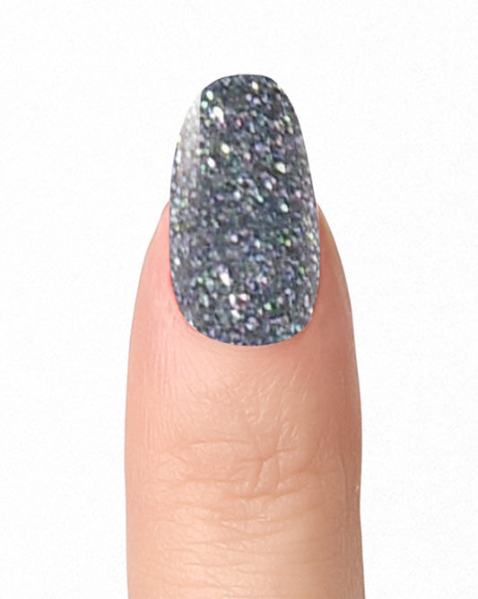 Slate Grey Glitter - Nail Polish Wraps